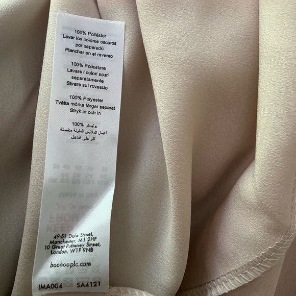 Boohoo Cream Wrap Dress Size 16 - Picture 5 of 7